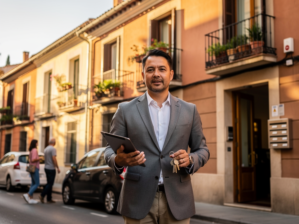 professional landlord managing property in Madrid