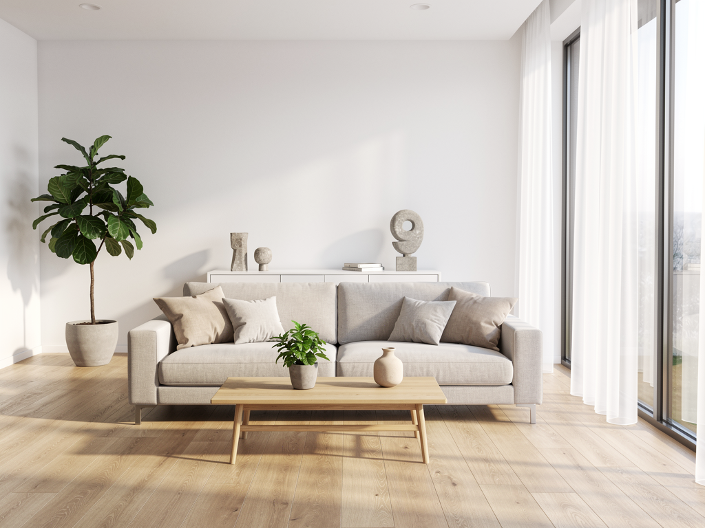bright and airy room with natural light