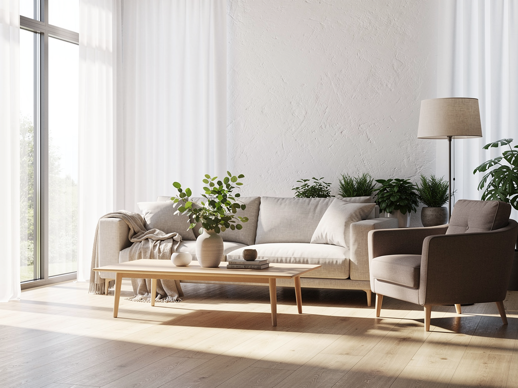beautiful natural light in living room